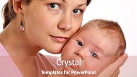  Presentation with change - Audience pleasing slide deck consisting of embracing change - happy mother with baby backdrop and a coral colored foreground