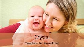  Presentation with mother baby - Colorful presentation enhanced with embracing change - mother with baby in bed backdrop and a coral colored foreground