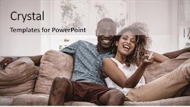  Presentation with television drama - Audience pleasing presentation consisting of embracing change - young couple watching television while backdrop and a light gray colored foreground