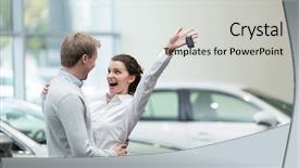  Presentation with keys - Slide deck featuring embracing couple with car keys background and a light gray colored foreground