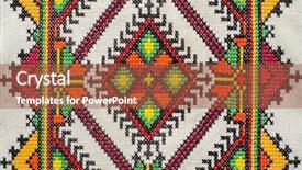  Presentation with stitch - Beautiful PPT theme featuring embroidered good by cross-stitch backdrop and a red colored foreground