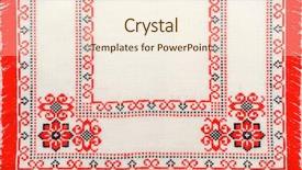  Presentation with stitch - Presentation theme consisting of slavs - embroidered good by cross-stitch pattern background and a cream colored foreground