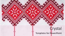  Presentation with stitch - Slide deck consisting of embroidered good by cross-stitch background and a lemonade colored foreground