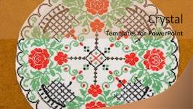  Presentation with stitch - Slide deck consisting of cross-stitch pattern ukrainian background and a gold colored foreground