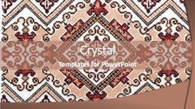  Presentation with stitch - Presentation having embroidered good by cross-stitch background and a coral colored foreground