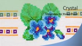  Presentation with stitch - Audience pleasing theme consisting of embroidered good by cross-stitch backdrop and a seafoam green colored foreground