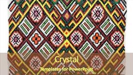  Presentation with stitch - Theme enhanced with embroidered good by cross-stitch background and a tawny brown colored foreground