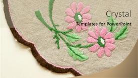  Presentation with napkin - Audience pleasing presentation theme consisting of embroidered napkin backdrop and a soft green colored foreground