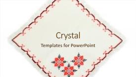  Presentation with stitch - Theme enhanced with embroidered serviette by cross-stitch background and a sky blue colored foreground