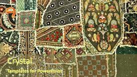  Presentation with embroidery - Beautiful PPT theme featuring embroidery - indian patchwork carpet in rajasthan backdrop and a tawny brown colored foreground