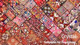  Presentation with rajasthan - Cool new PPT theme with embroidery - indian patchwork carpet in rajasthan backdrop and a red colored foreground