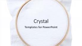  Presentation with canvas - Presentation theme with embroidery hoop with canvas isolated background and a sky blue colored foreground