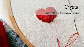  Presentation with canvas - Presentation theme with embroidery hoop with canvas background and a light gray colored foreground