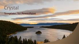  Presentation with tahoe - Presentation theme consisting of emerald-bay-lake-tahoe background and a  colored foreground