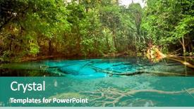  Presentation with thailand - PPT theme enhanced with emerald canal with mangrove forest background and a teal colored foreground