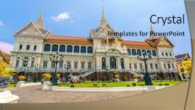  Presentation with bangkok - Amazing presentation theme having emerald city - grand palace in bangkok thailand backdrop and a light blue colored foreground