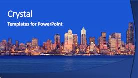  Presentation with dental panoramic x ray - PPT theme consisting of emerald city - stunning dusk panoramic shot background and a cobalt blue colored foreground