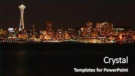  Presentation with seattle - Audience pleasing presentation consisting of emerald city - time laps aka bulb exposure backdrop and a black colored foreground