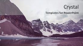  Presentation with beautiful moraine lake - Beautiful presentation design featuring emerald color - beautiful turquoise waters backdrop and a white colored foreground