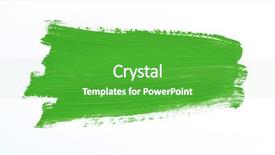  Presentation with brush stroke - Presentation design with emerald color - green brush stroke isolated background and a shamrock green colored foreground