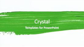  Presentation with brush stroke - Theme with emerald color - green brush stroke isolated background and a shamrock green colored foreground