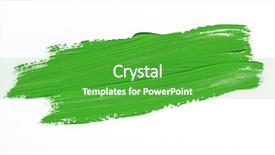  Presentation with brush stroke - Cool new theme with emerald color - green brush stroke isolated backdrop and a shamrock green colored foreground