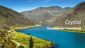  Presentation with new zealand - Cool new PPT layouts with emerald-colored-quiet-deep-water backdrop and a violet colored foreground