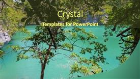  Presentation with lake - Audience pleasing theme consisting of emerald-lake-in-the-ko backdrop and a tawny brown colored foreground