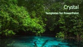  Presentation with krabi - Beautiful presentation design featuring emerald pool sra morakot in the jungle krabi province of thailand backdrop and a tawny brown colored foreground