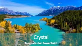  Presentation with abraham - PPT theme featuring emerald water of the abraham background and a teal colored foreground