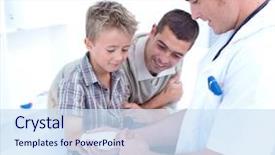  Presentation with icu nurse hospital patients - Colorful slide deck enhanced with child emergency - doctor bandagins a patient's arm backdrop and a sky blue colored foreground