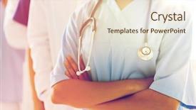  Presentation with nurse care - Audience pleasing theme consisting of emergency - health care profession people backdrop and a lemonade colored foreground