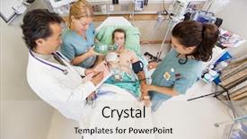  Presentation with nurses - Audience pleasing slide deck consisting of emergency - high angle view of doctor backdrop and a lemonade colored foreground