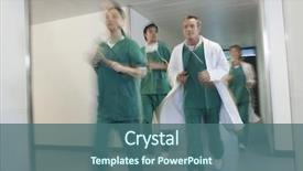  Presentation with nurses - PPT layouts consisting of emergency - motion blur shot of doctors background and a ocean colored foreground