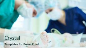  Presentation with resuscitation - Amazing slides having emergency - neonatal resuscitation doctor's team doing backdrop and a sky blue colored foreground