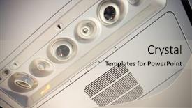  Presentation with air conditioning - Audience pleasing PPT layouts consisting of emergency airflight - airplane overhead console with air backdrop and a light gray colored foreground
