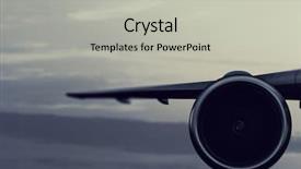  Presentation with airplane - Colorful slide deck enhanced with emergency airflight - silhouette of airplane in sky backdrop and a light gray colored foreground