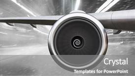  Presentation with emergency kit for survival - Presentation consisting of emergency airplane landing mixed media background and a gray colored foreground