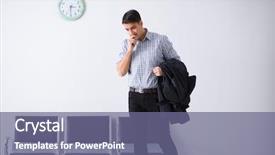  Presentation with lobby - Theme with emergency baby - man nervously impatiently waiting background and a ocean colored foreground