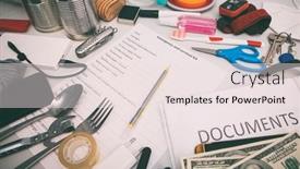  Presentation with first aid kit - Slide deck having emergency-backpack-equipment-organized background and a lemonade colored foreground