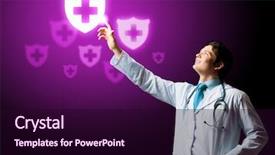  Presentation with hand touching finger digital - Cool new theme with emergency defend - young doctor touching with finger backdrop and a  colored foreground