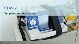  Presentation with emergency - Cool new presentation with desfibrilation - emergency defibrillator backdrop and a sky blue colored foreground