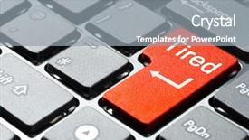  Presentation with tired - Cool new PPT theme with emergency enterance - orange tired button backdrop and a gray colored foreground