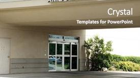  Presentation with ambulance - PPT theme with emergency entrance - ambulance enterance background and a coral colored foreground