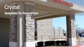  Presentation with emergency - Amazing slide deck having emergency entrance backdrop and a gray colored foreground