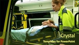  Presentation with ambulance - Colorful slide deck enhanced with emergency equipment in an ambulance backdrop and a tawny brown colored foreground