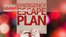  Presentation with emergency - Presentation theme with emergency escape plan card background and a coral colored foreground