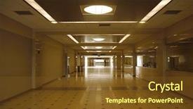  Presentation with emergency - Presentation with emergency exit - empty hallway background and a tawny brown colored foreground