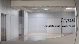  Presentation with emergency - Theme enhanced with emergency exit - image of a corridor background and a light gray colored foreground