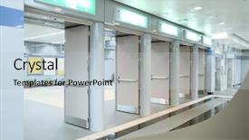  Presentation with underground mining mine passage - Audience pleasing slides consisting of emergency exit in underground passage backdrop and a light gray colored foreground